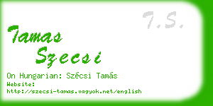 tamas szecsi business card